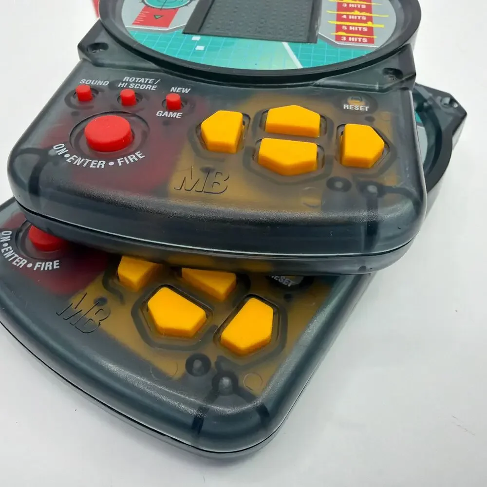 1995 Milton Bradley Electronic Hand-Held Battleship Game Lot of 2 Tested
